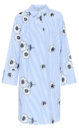 Love & Divine love1476 tunic blue flower