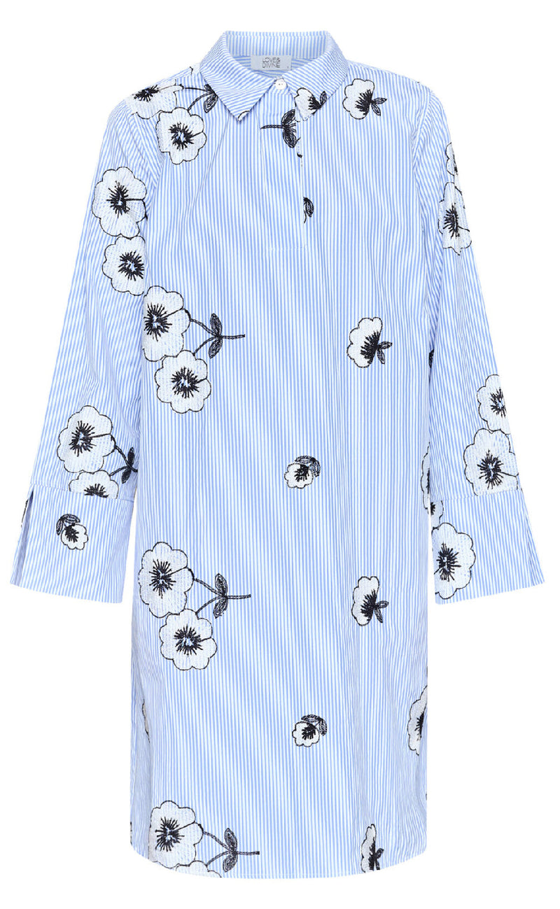 Love & Divine love1476 tunic blue flower