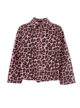 Black Colour Ellie shirt jacket pink leo