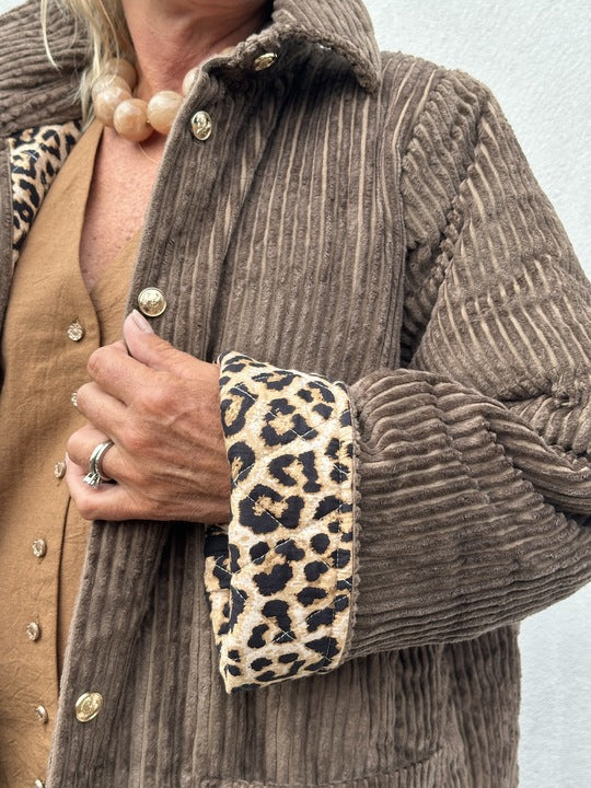 Gaspar Champagne winter coat taupe