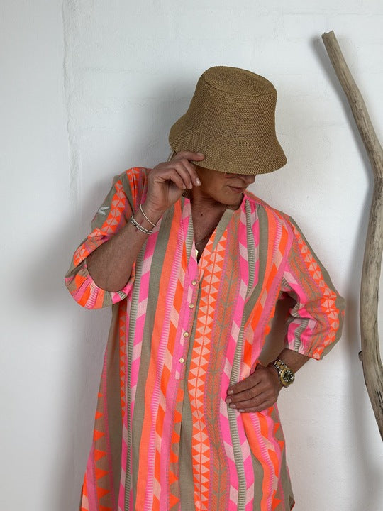 Gaspar Miami kaftan pink