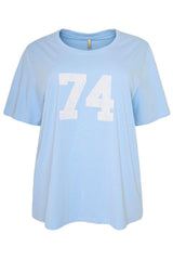 Cassiopeia Solissa oversized t-shirt blue combi