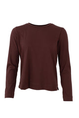 Black Colour May t-shirt long sleeve coffee