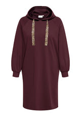 Only Carmakoma Alina life leo detail hood dress bordeaux