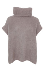 Black Colour Bjoerk Rollneck Vest Taupe