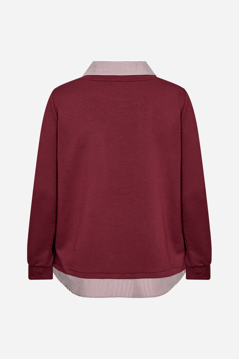 Wasabi Sabina Blouse Bordeaux/White