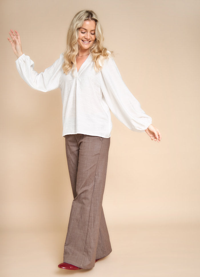 Black Colour Box pant nougat