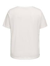 Only Carmakoma Maebell t-shirt Love white