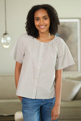 Prepair Melissa  blouse light blue beige