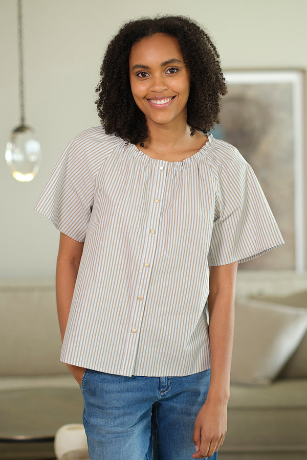 Prepair Melissa  blouse light blue beige