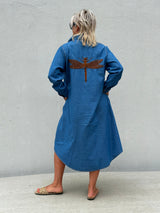 Gaspar Lucca denim dress blue