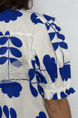 Gaspar Tunø print dress blue