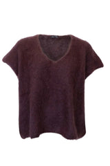 Black Colour  Bjoerk knittet v-neck vest coffee