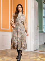 Black Colour Luna Raglan dress Paradise sky mix