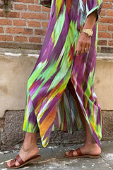 Gaspar Athen print kaftan multicolour