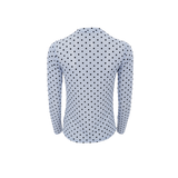 Black Colour Jennie dotted mesh blouse jeans blue