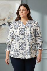 Cassiopeia Fiella blouse blue combi