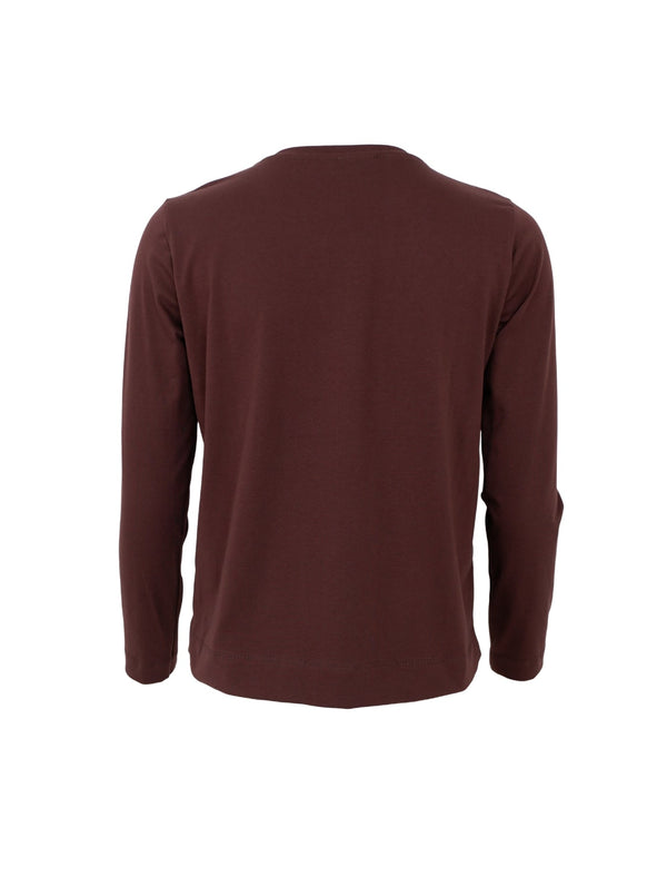 Black Colour May t-shirt long sleeve coffee