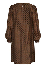 Love & Divine dress with polka dots brown