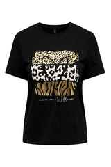 Only Carmakoma Frea life wild  t-shirt black