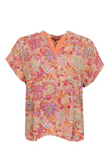 Black Colour Luna Andrea top pasifique orange mix