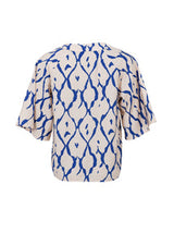 Black Colour  Chloe raglan blouse blue
