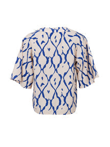 Black Colour  Chloe raglan blouse blue