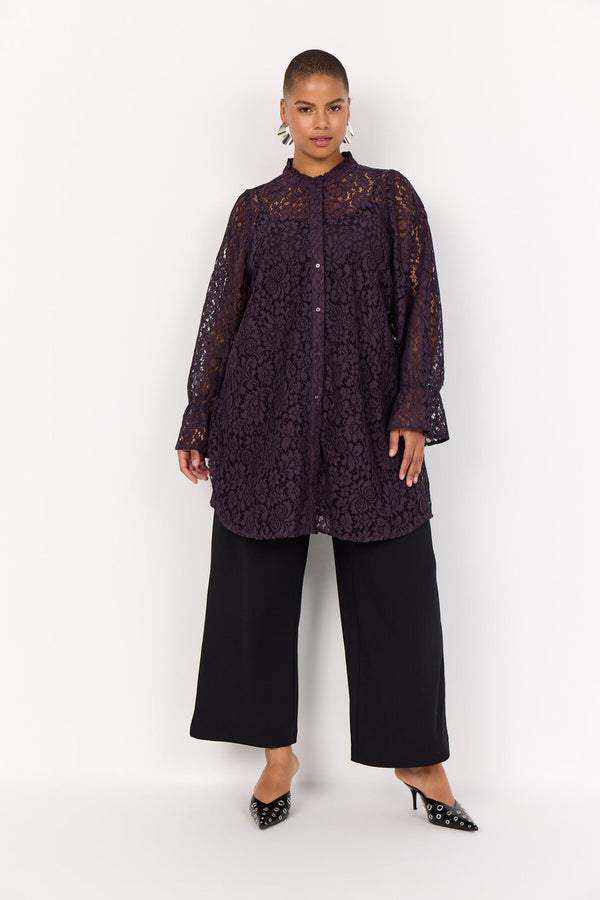 Wasabi Kila 4 lace tunic dress plum