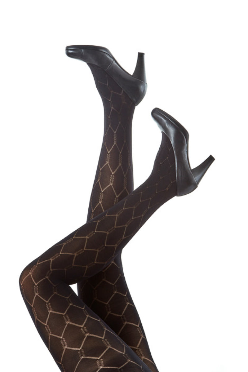 Festival strømpebukser med mønster 70 den sort