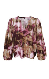 Black Colour Sherwood blouse plum