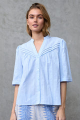 Love & Divine Love1541 blouse light blue