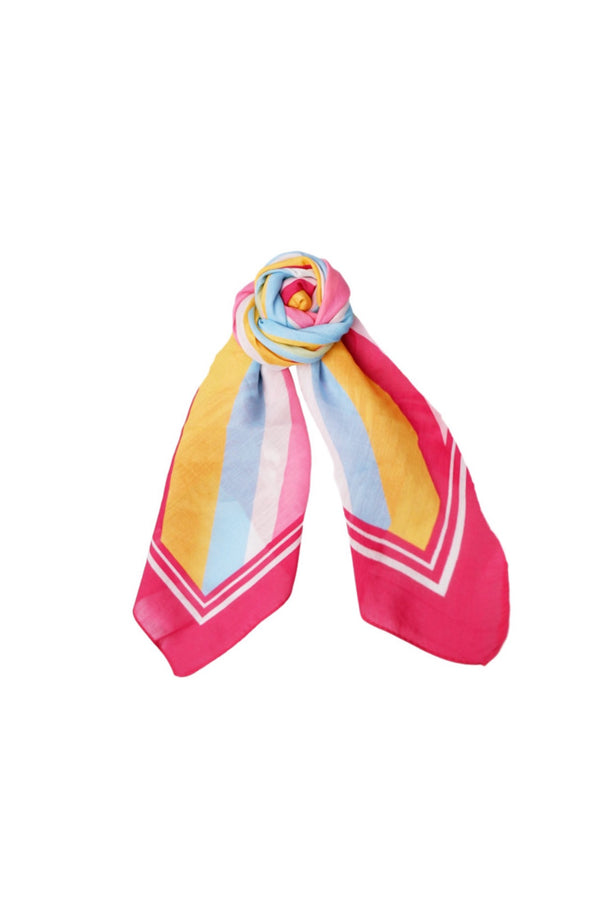 Black Colour  Miss mini scarf red stripe