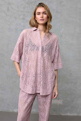 Love & Divine Love971-14 lace shirt mauve