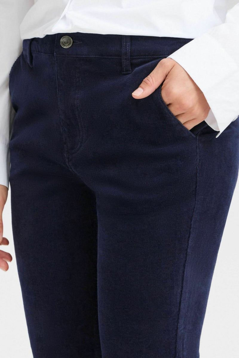 Pulz Sally pant baby fløjl dark sapphire navy