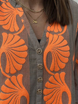 Gaspar Mumbai jaquard dress dark sand