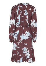 Love & Divine dress bordeaux leaf