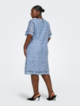 Only Carmakoma Gelina o-neck dress faded denim blue