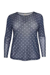 Casiopeia Gwenna mesh blouse navy blue