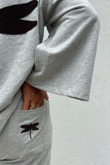 Gaspar Charlotta sweat grey melange