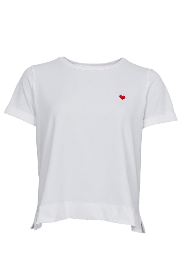 Black Colour May t-shirt Heart offwhite