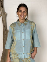 Gaspar Vigo jaquard light blue