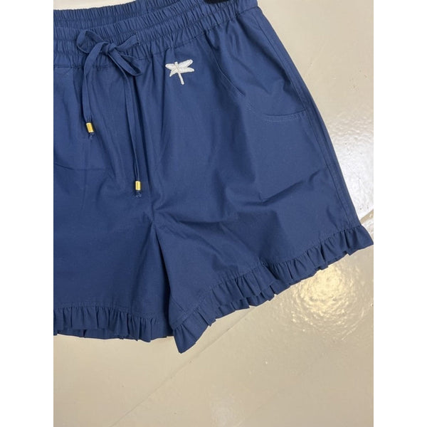 Gaspar Honolulu frill shorts dark blue