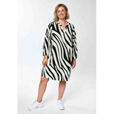 Gozzip Jana Dress Black/offwhite
