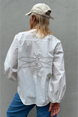 Gaspar Læsø poplin shirt white