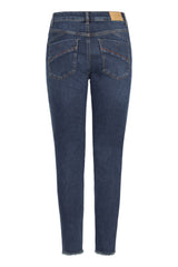 Pulz Carmen highwaist jeans skinny dark blue denim