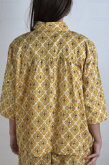 Gaspar Porto flower blouse yellow