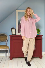 Black Colour Luisa raglan blouse soft pink