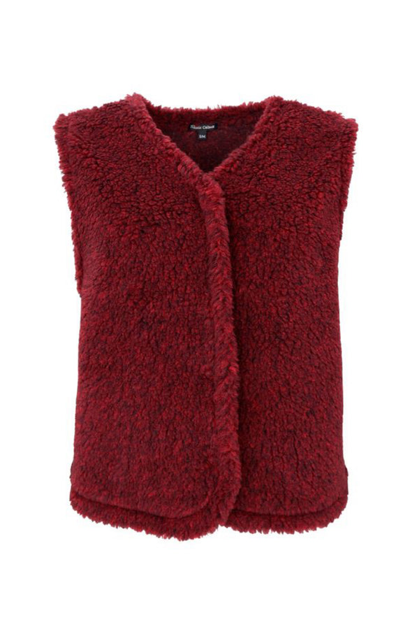 Black Colour Teddy vest plum