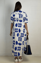 Gaspar Tunø print dress blue