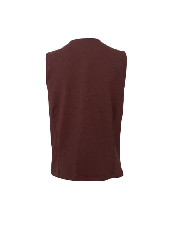 Black Davi Colour Vest Brown